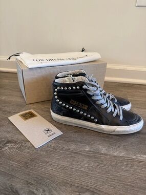 Golden Goose Studded Slide Sneakers